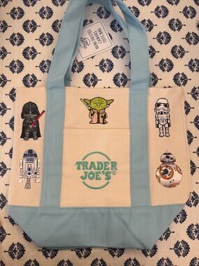 Disney Star Wars Yoda Darth Vader R2-D2 Custom Made Trader Joes Mini Tote